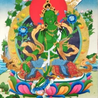 Mythlok - Green Tara painting